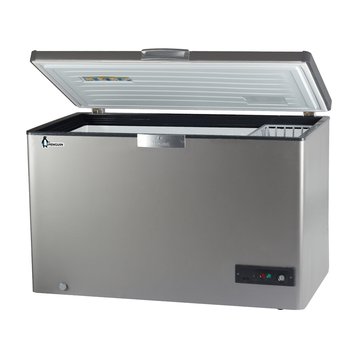 Penguin ES461 Chest Freezer Metal interior 404L - Silver