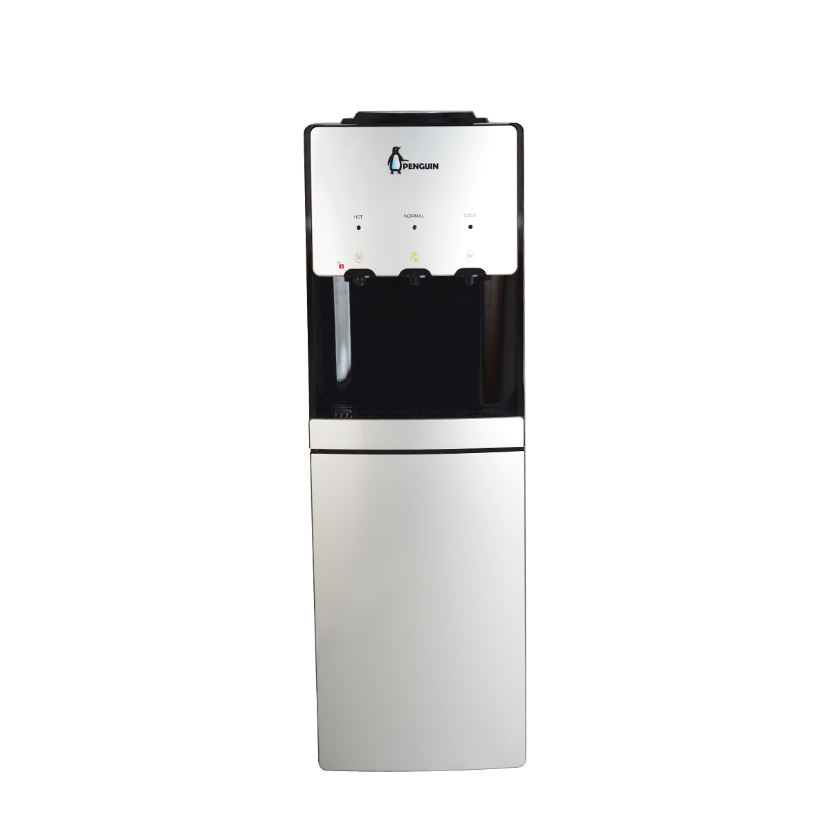 Silver Water Dispenser 3 taps with cabinet
